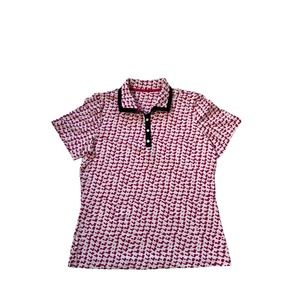 Tail Women's Pink Patterned‎ Golf Collared Shirt Size M